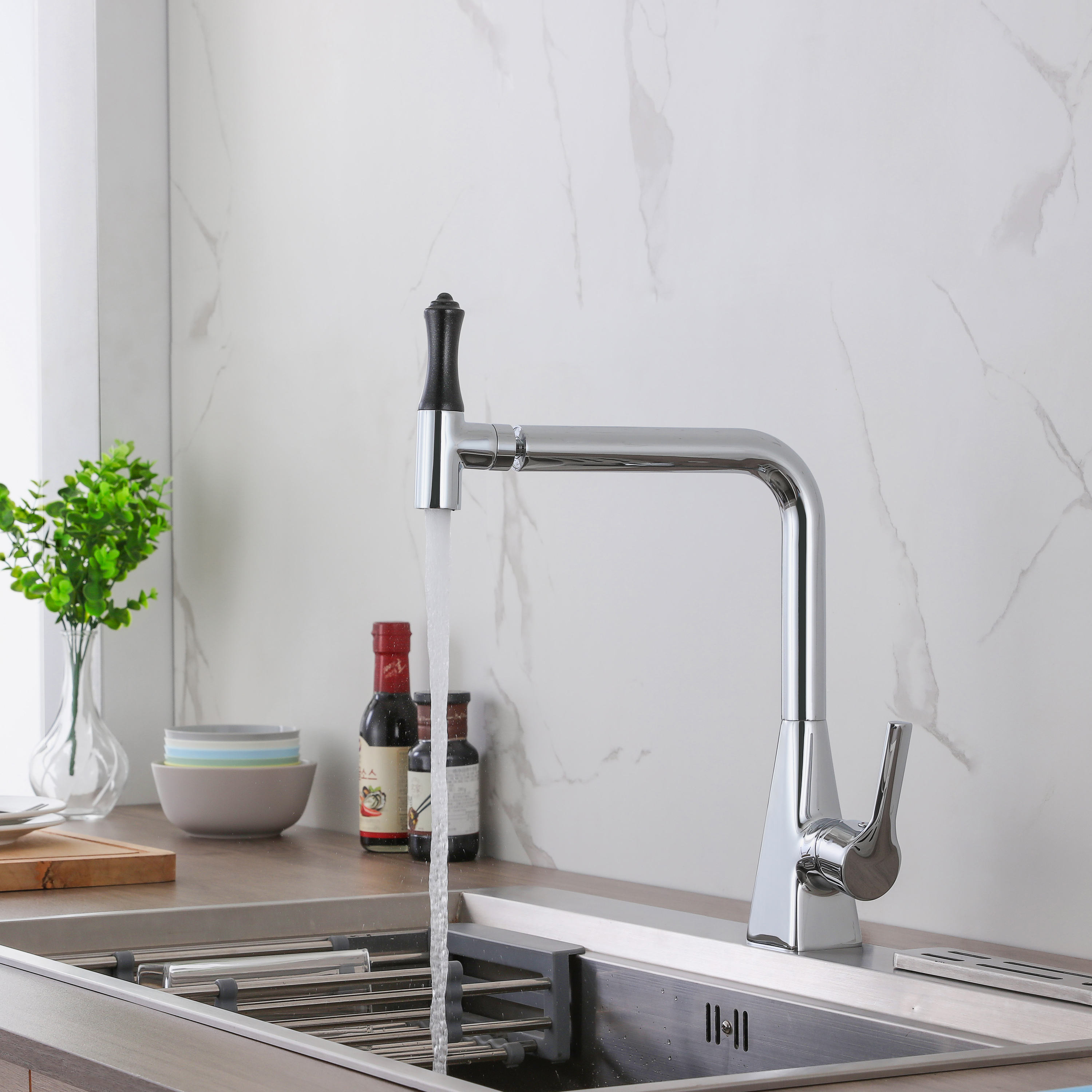 llave de cocina sin contacto moen cadia