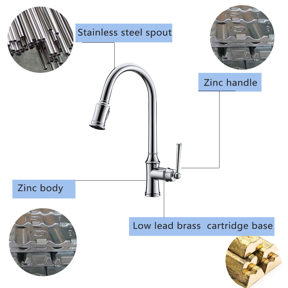 grifo de la cocina de la casa de campo